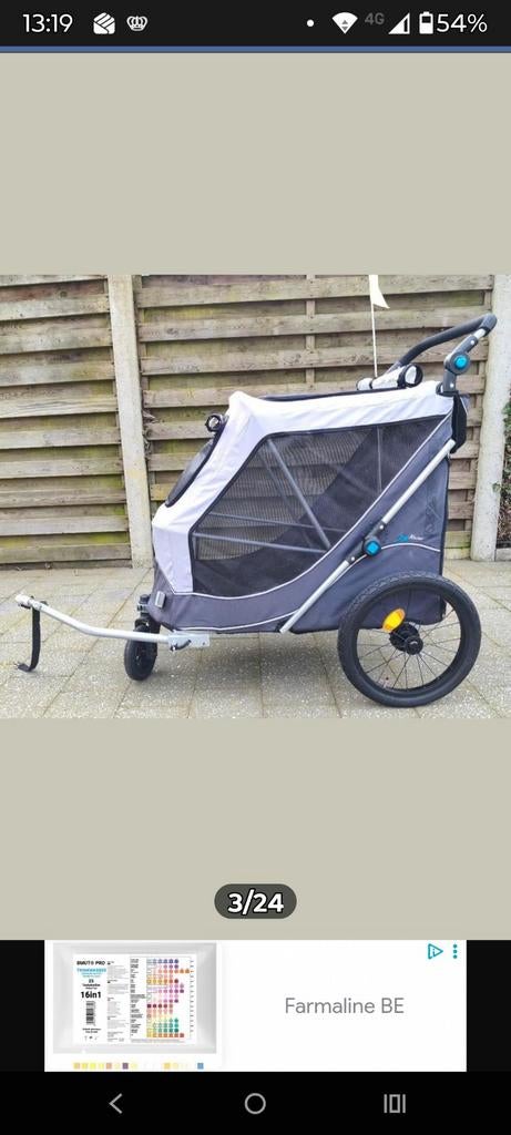 Zo goed als nieuwe fietsenhondenkar/buggy, Enlèvement