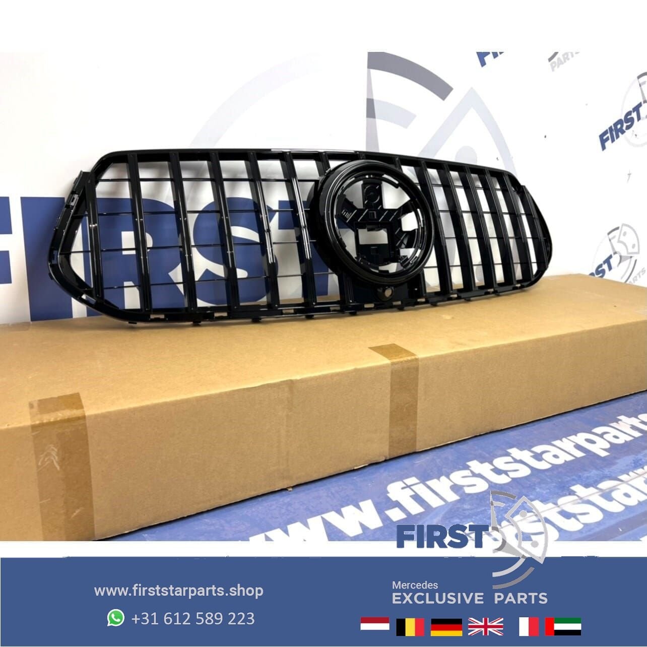 W167 C167 GLE 2021 GT AMG GRIL zwart/chroom PANAMERICANA STY, Auto-onderdelen, Gebruikt, -, Ophalen of Verzenden, -