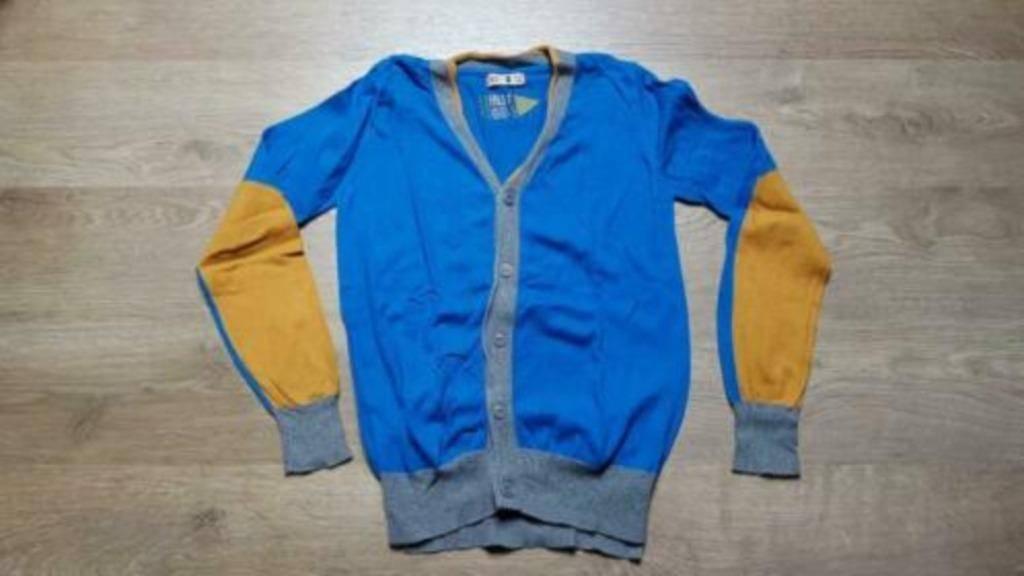 blauwe / gele trui / gilet van CKS maat 152, Ophalen of Verzenden, Zo goed als nieuw, Jongen, Trui of Vest