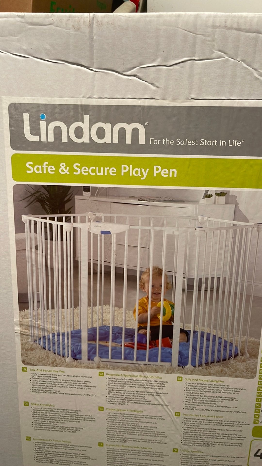 Lindam park baby, trapdeur kind, Kinderen en Baby's, Ophalen, Zo goed als nieuw