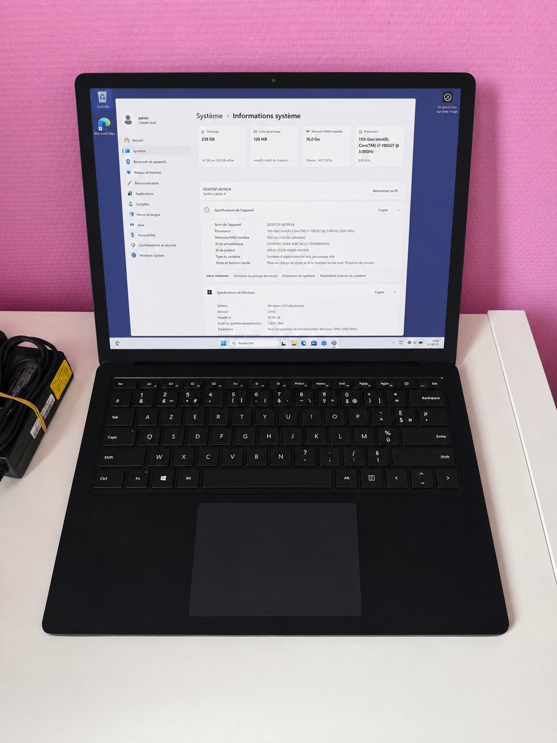 Microsoft Laptop 4 | i7 11gen | 16gb RAM, Informatique & Logiciels, Enlèvement, Comme neuf, Azerty, SSD