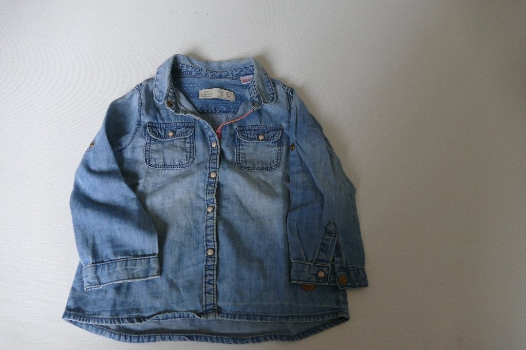 jeans bloesje Zara: 2-3 jaar, Meisje, Overhemd of Blouse, Ophalen of Verzenden, Zo goed als nieuw