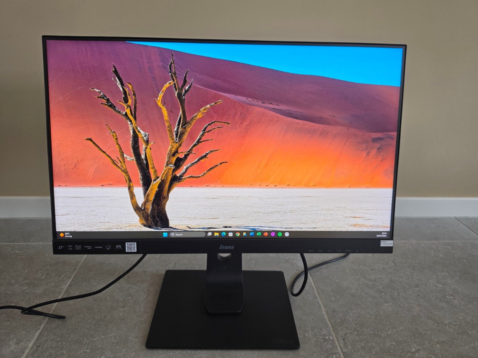 IIYAMA 27 inch monitor + HDMI kabel, Computers en Software, Ophalen, HDMI