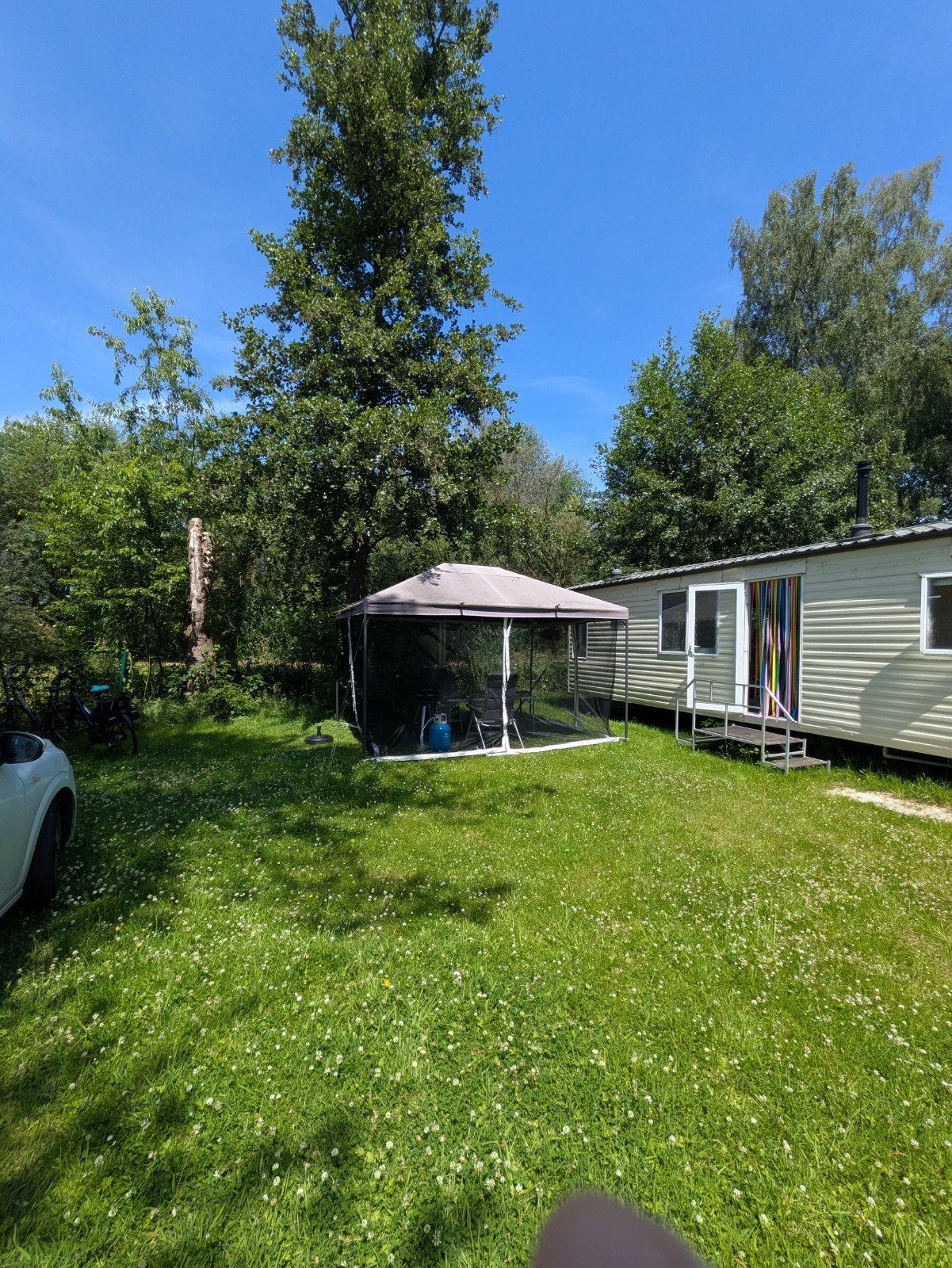Stacaravan Heidestrand zonhoven met zwembad en meer..., Caravans en Kamperen, Stacaravans, Ophalen