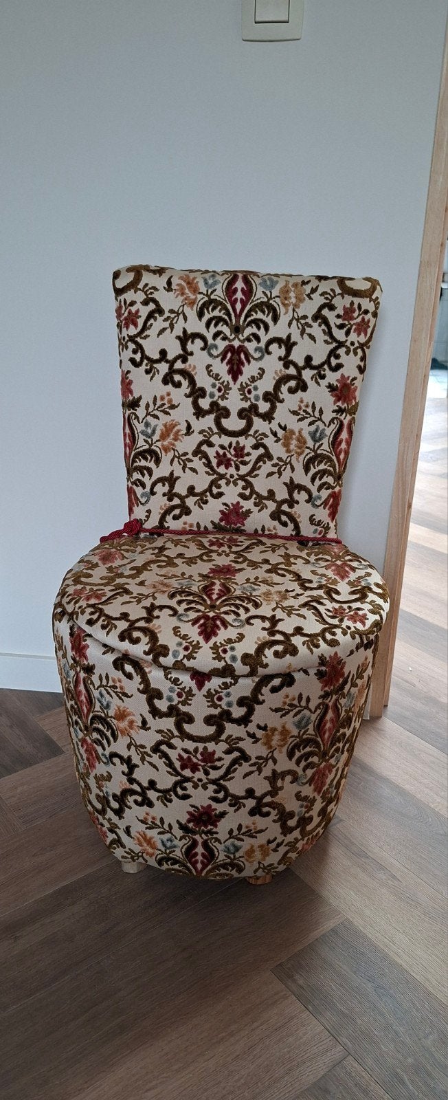 boudoirstoel uit fluweel met print, Ophalen