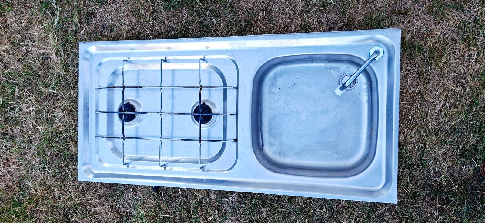 Kookvuur gas en lavabo caravan camper, Ophalen, Gebruikt