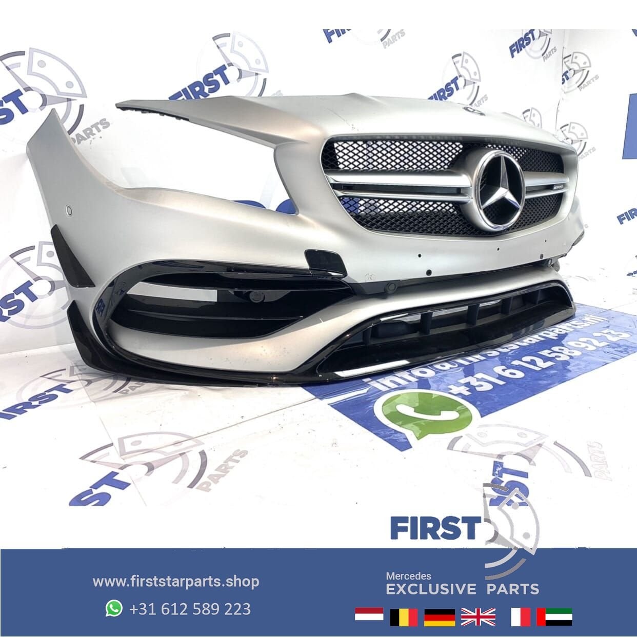 W117 C117 X117 CLA45 FACELIFT AMG VOORBUMPER MAT ZILVER GRIJ