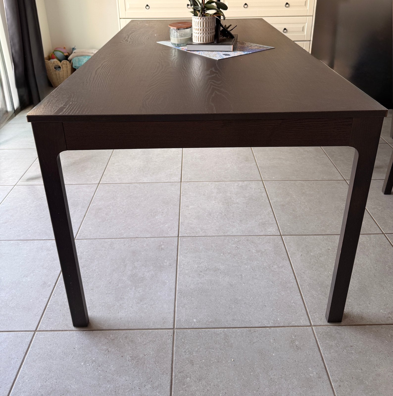 TABLE IKEA 6 à 8 personnes avec rallonge, 150 à 200 cm, Cinq personnes ou plus, Enlèvement, Utilisé