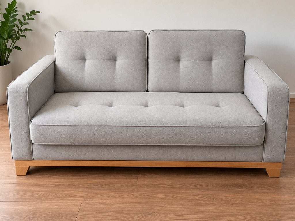 Canapé 2 places – gris clair – excellent état, Maison & Meubles, Canapés | Salons, 75 à 100 cm, Bois, Comme neuf, Enlèvement