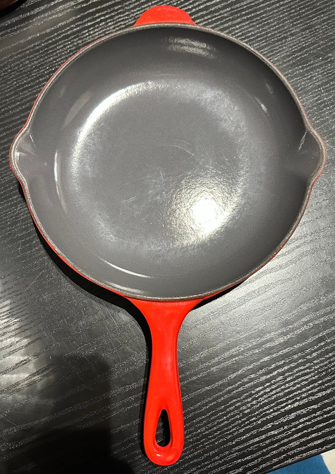 geëmailleerde gietijzeren koekenpan, Ophalen, Zo goed als nieuw, Gietijzer, Koekenpan of Braadpan