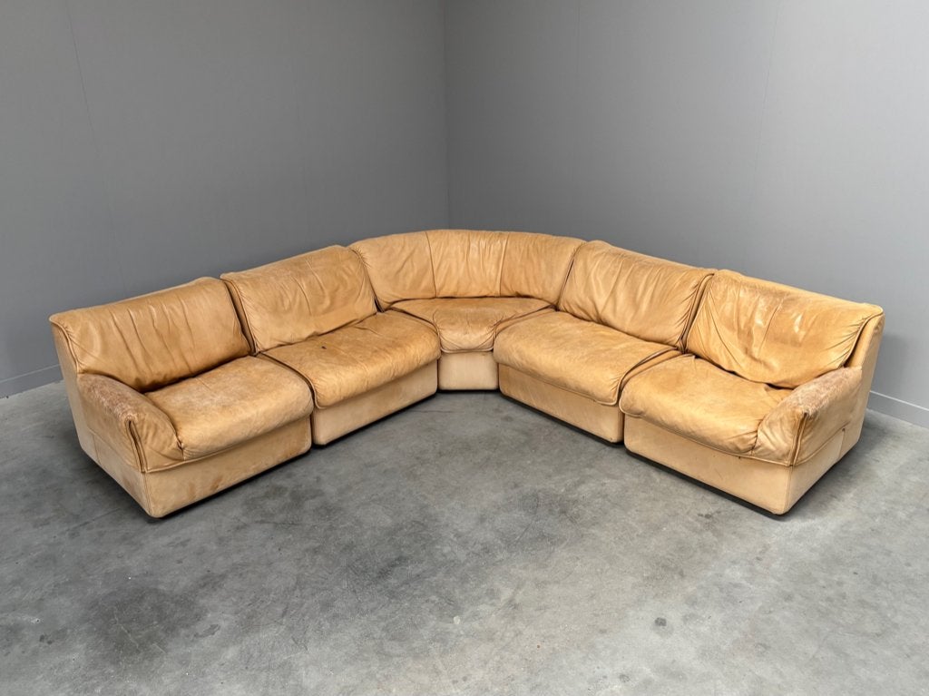 Canapé modulaire vintage cuir éléments années 1960 1970 COR, Maison & Meubles, Vintage design, Banc d'angle, Quatre personnes ou plus