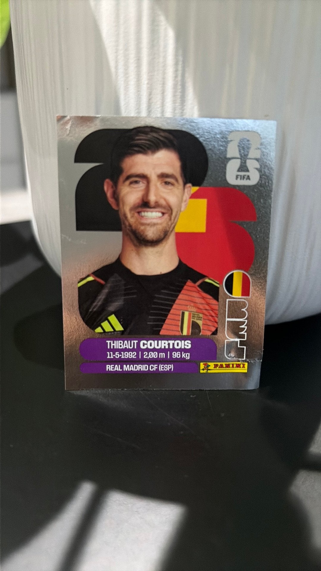 Courtois zilver panini sticker, Ophalen, Zo goed als nieuw