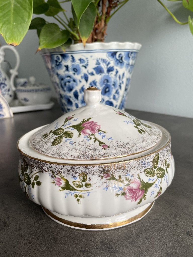 Vintage porseleinen snoep- of jampotje, Ophalen