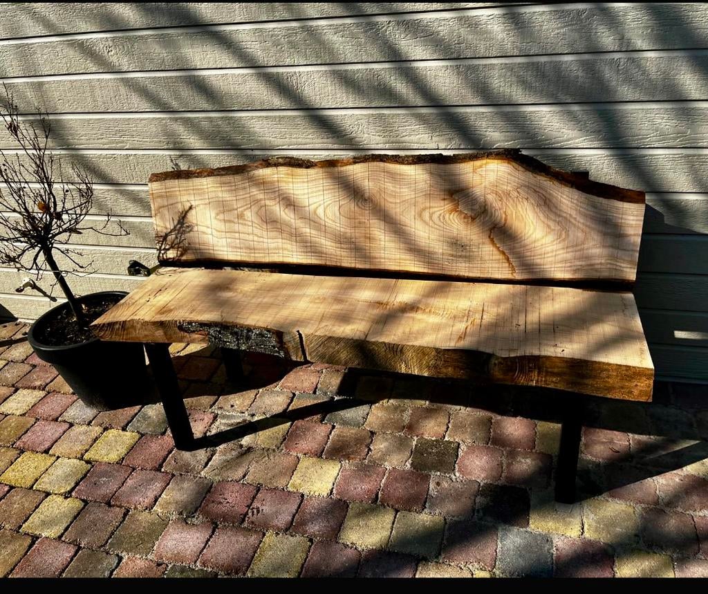 Tuinbanken van boomstam schaaldelen, Tuin en Terras, Ophalen, Nieuw