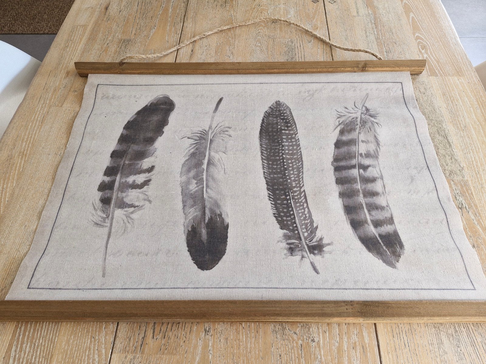 Wanddecoratie pluimen, Huis en Inrichting, Zo goed als nieuw, Ophalen, Beige, Boho