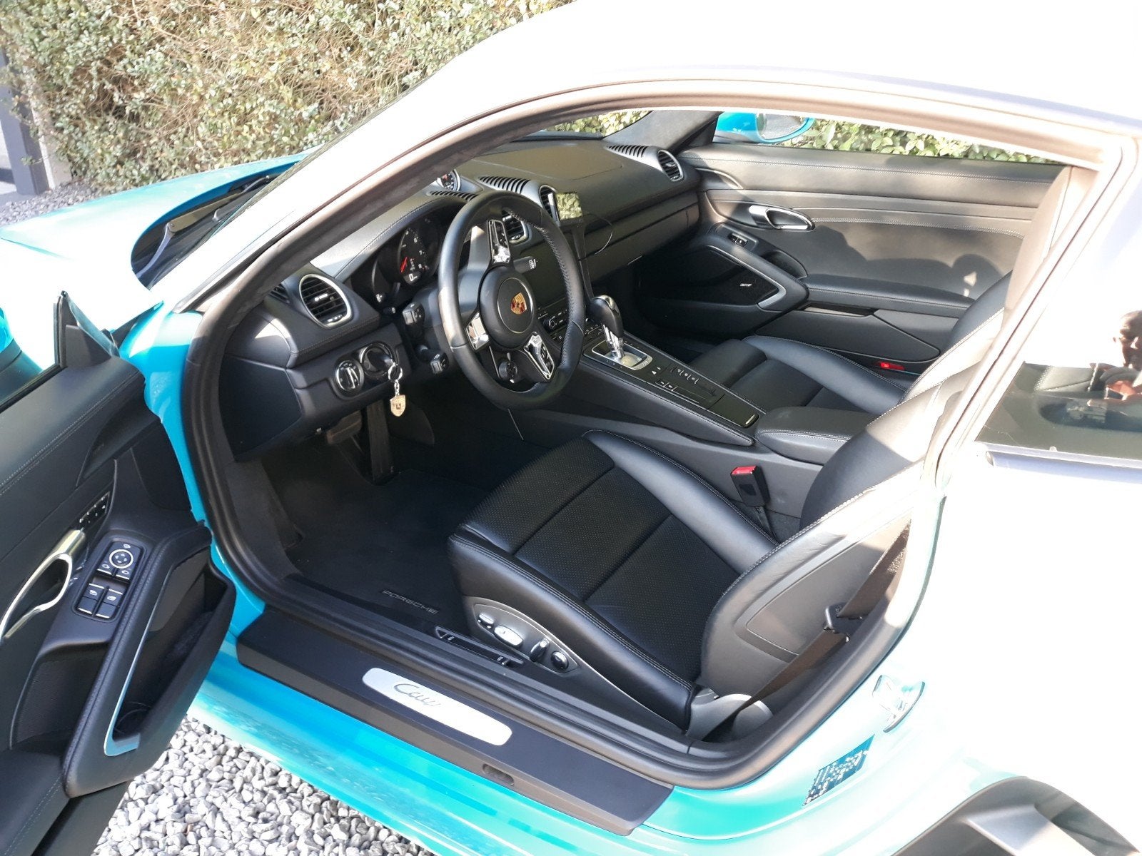 Porsche Cayman 718, Auto's, Automaat, Zwart, 4 cilinders, Blauw