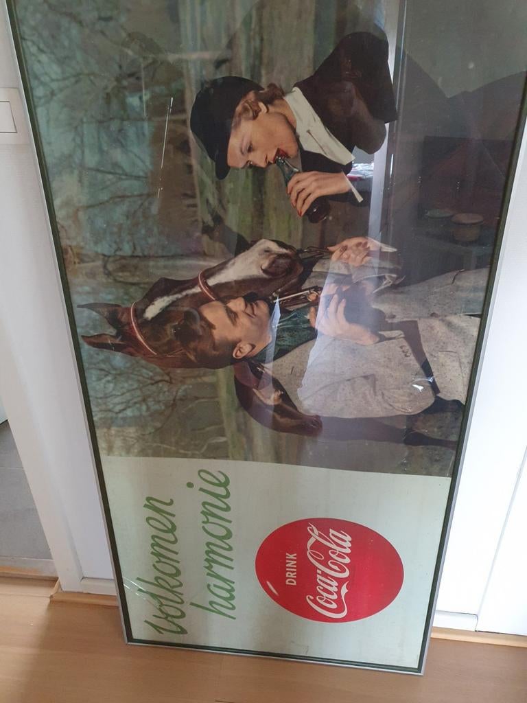 Coca-Cola reclame jaren 50, Verzamelen, Ophalen, Reclamebord