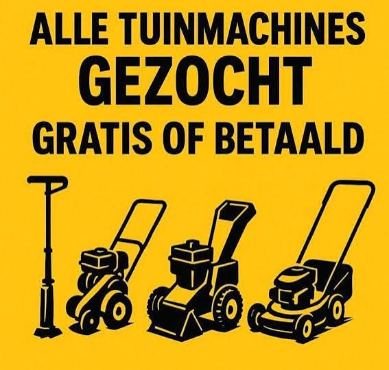 Overname alle defecte  tuinmachines, Ophalen