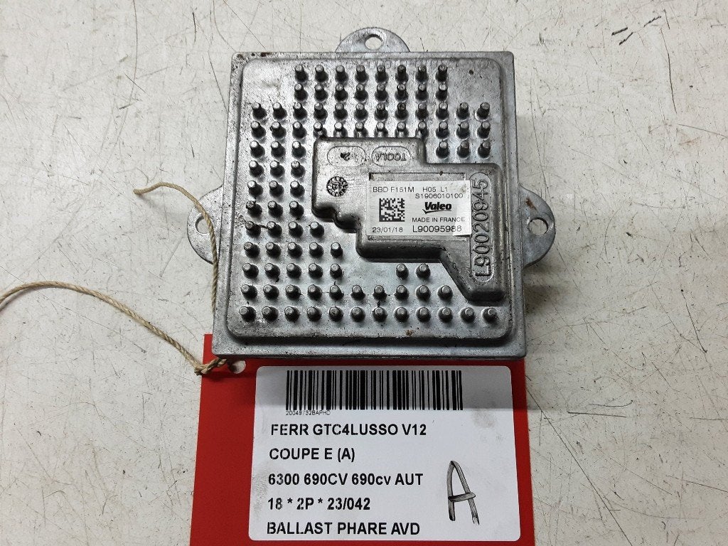 BALLAST DE PHARE XENON DROIT Ferrari GTC4 Lusso (L90095988), Mevr. I. Hauben, Ferrari, Utilisé, Rue de l'Espoir 34 34
4030  GRIVEGNÉE, BE