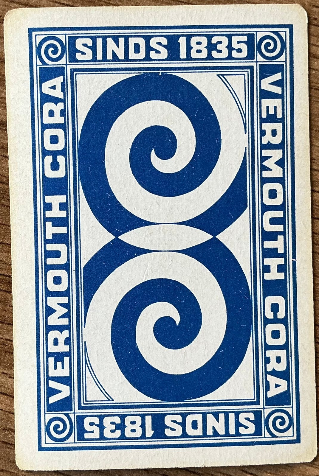 Carte à jouer VERMOUTH CORA, Enlèvement ou Envoi, Comme neuf, Carte(s) à jouer