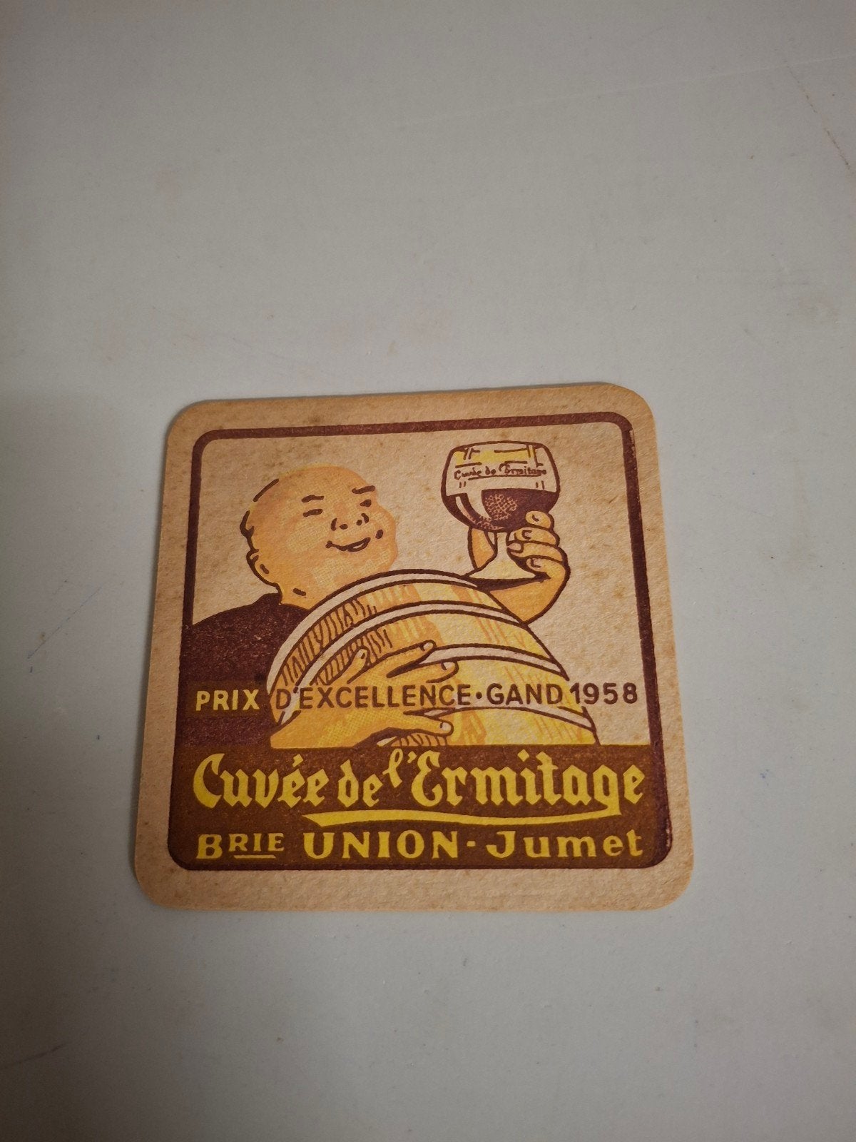 oud bierviltje cuvée l'ermitage union expo 58, Verzamelen, Ophalen of Verzenden