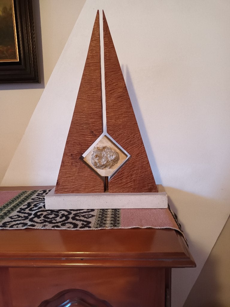 Beeldhouwwerk, Antiek en Kunst, Kunst | Beelden en Houtsnijwerken, Ophalen, 50 - 100 cm, Beeld, Bruin