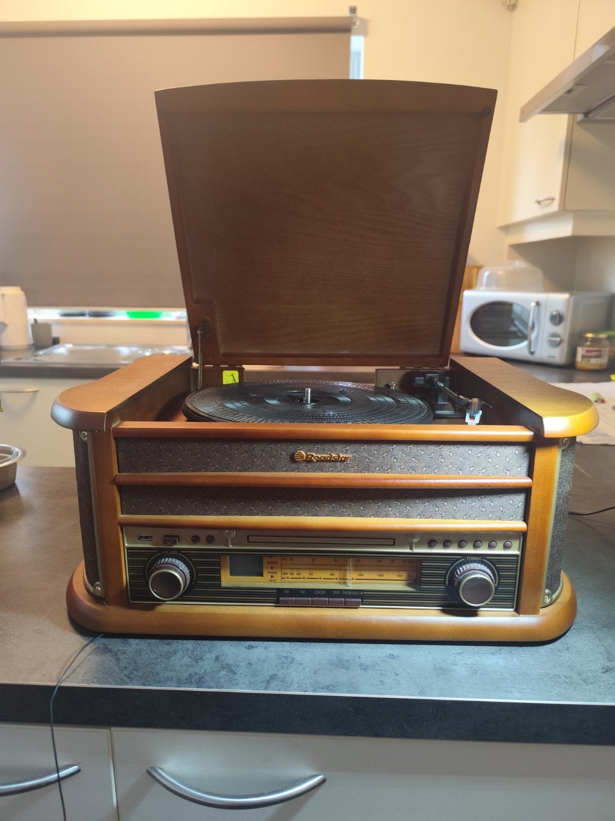 Complete retro muziekset: Roadstar All-in-One Audiosysteem, Ophalen, Zo goed als nieuw, USB-aansluiting