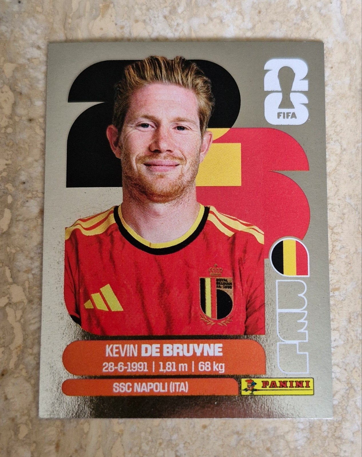 zilveren Sticker Panini WK 26 Kevin de Bruyne nr 15, Enlèvement ou Envoi, Autocollant