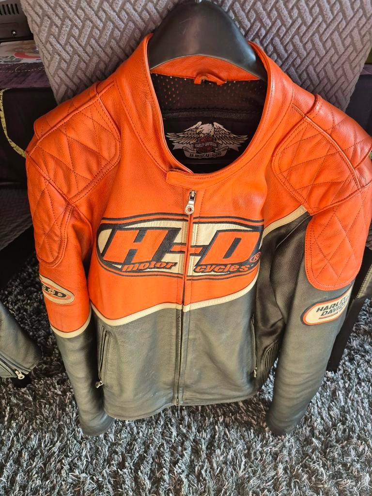 Harley davidson jas...uniek (large), Motoren, Kleding | Motorkleding, Ophalen