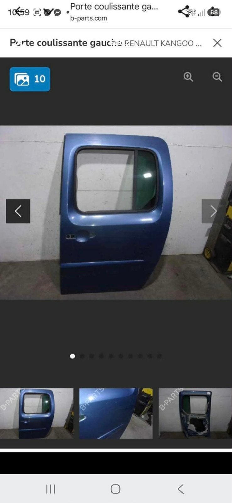 Porte coulissante gauche Renault Kangoo 2, Ophalen, Links, Renault, Deur