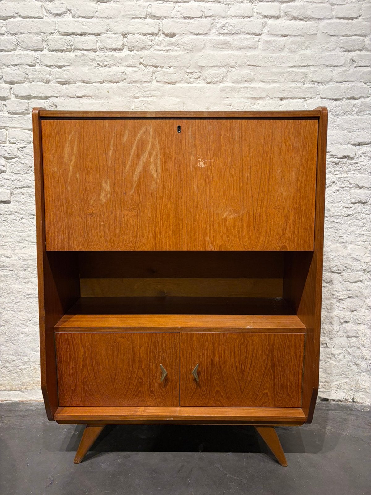 Vintage bureau kastje jaren 70, Ophalen, Gebruikt, Vintage