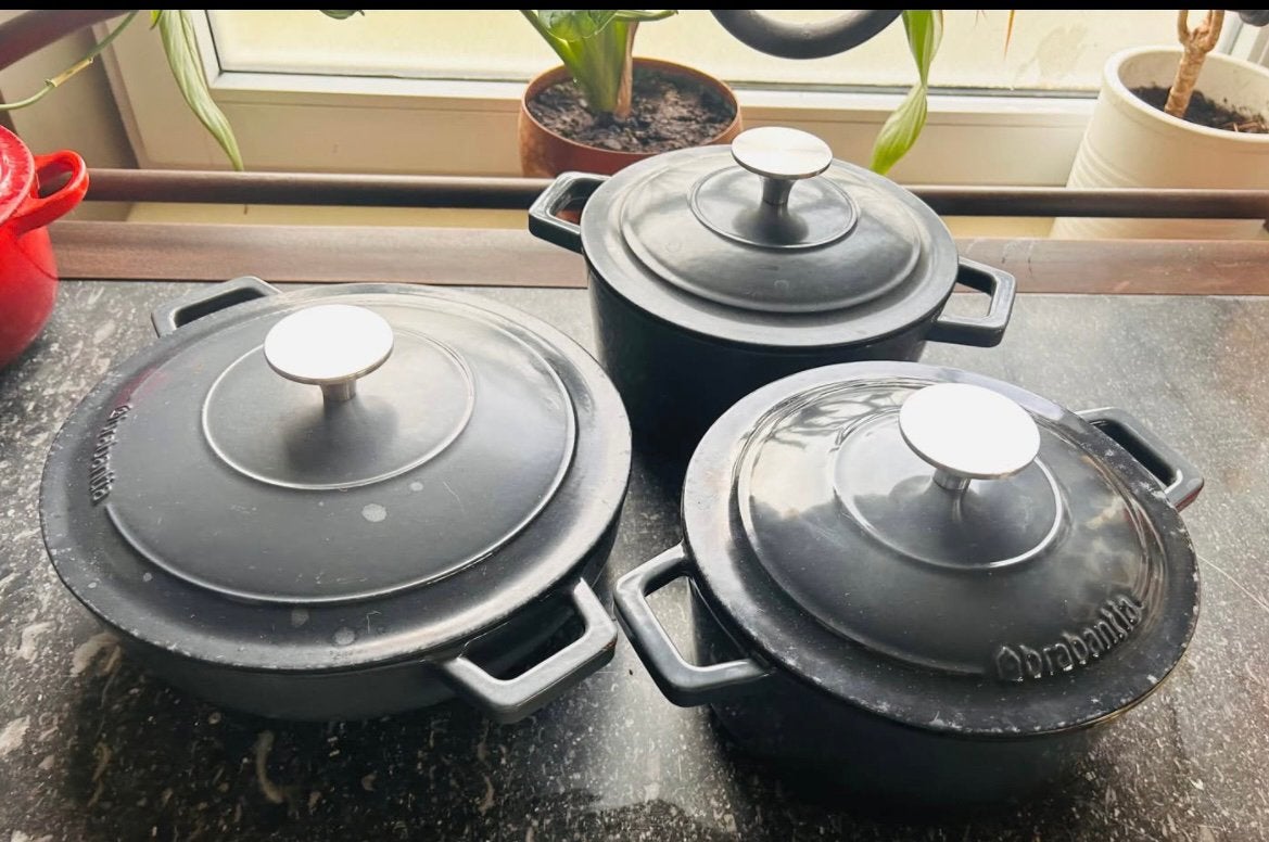 3 brabantia + 1 Le Creuset, Huis en Inrichting, Ophalen, Gebruikt, Le Creuset