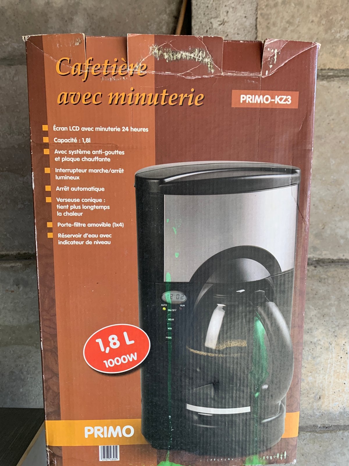 Primo 1,8L koffiezetapparaat, Elektronische apparatuur, Gebruikt, 10 kopjes of meer, Koffiemachine, Gemalen koffie