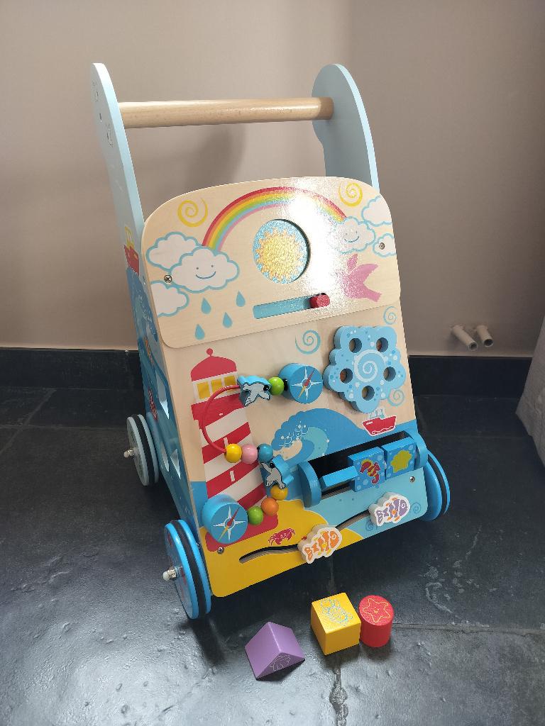 Bigjigs Baby - Activiteiten Loopwagen 'Zee', Ophalen, Zo goed als nieuw, Mobiel, Met wieltjes