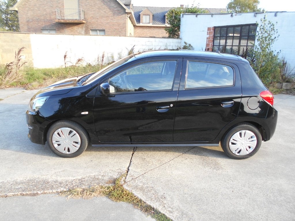 SPACE STAR 2019 43182 KM AIRCO ANDROID GARANTIE, Auto's, Voorwielaandrijving, Stof, Euro 6, Zwart