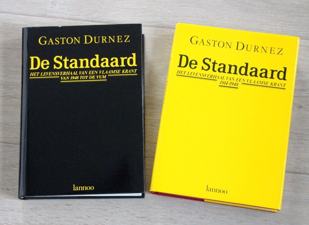 2x De Standaard Gaston Durnez - levensverhaal Vlaamse krant, Enlèvement ou Envoi, 20e siècle ou après, Gaston Durnez, Comme neuf