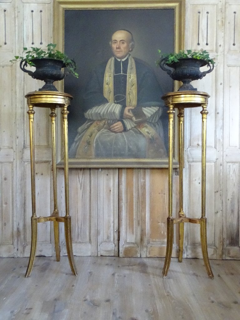 Hoge Franse staanders met marmeren blad, Ophalen