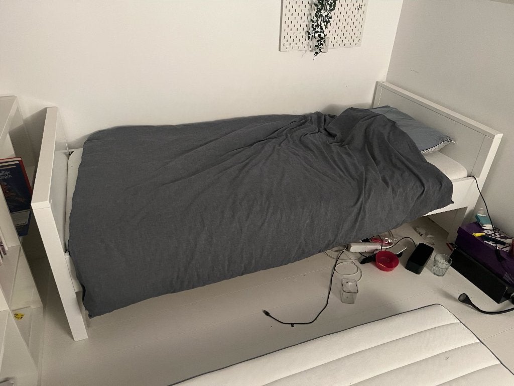Bed Jonne Bopita wit, Ophalen, 85 tot 100 cm, Gebruikt, Lattenbodem