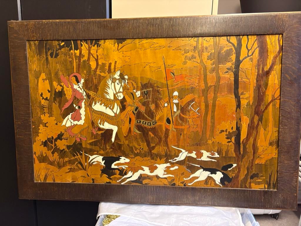 Kader in  hout, Antiek en Kunst, Curiosa en Brocante, Ophalen
