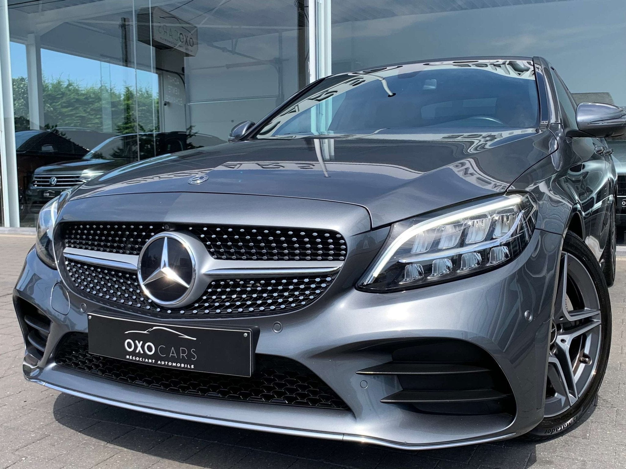 Mercedes-Benz C-Klasse 180 i 156CV / PACK AMG / BOITE AUTO /, Cuir, Argent ou Gris, Achat, Automatique