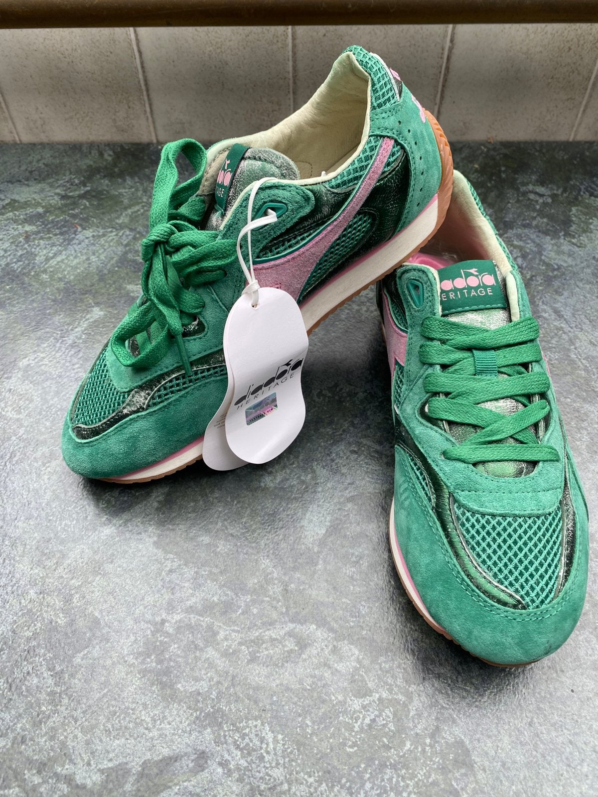 Diadora heritage sneakers groen maat 38,5, Nieuw, Ophalen of Verzenden, Sneakers, Groen