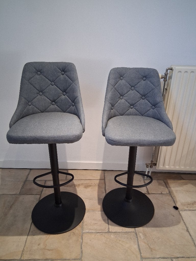 Tabourets de bar (2 pièces), 90 cm ou plus, 2 tabourets, Synthétique, Enlèvement