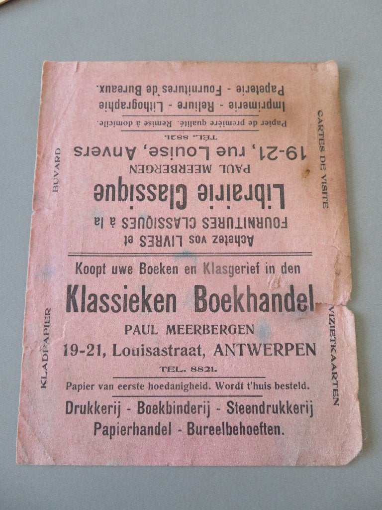 oude buvard klassieken boekhandel Paul Meerbergen Antwerpen, Ophalen of Verzenden, Zo goed als nieuw, Overige typen