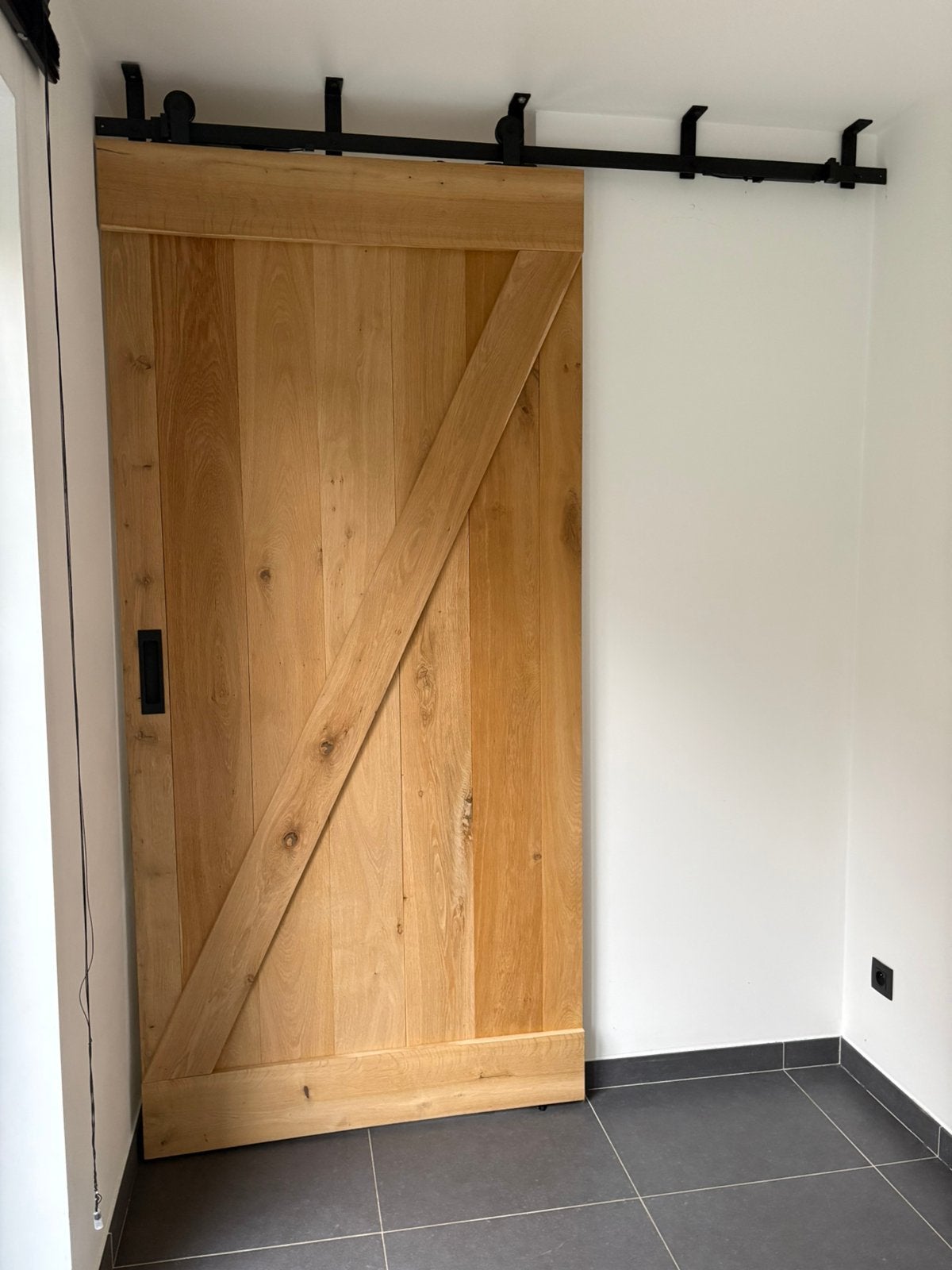 EikHouten schuifdeur, Doe-het-zelf en Bouw, Ophalen, Schuifdeur, Zo goed als nieuw