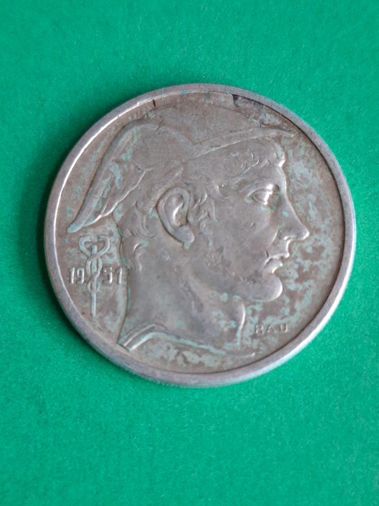 1951 België 50 frank in zilver, frans, Postzegels en Munten, Munten | België, Verzenden, Zilver, Losse munt, Zilver