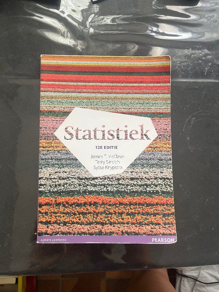 Statistiek 12e editie ugent handelswetenschappen, Boeken, Ophalen of Verzenden, Zo goed als nieuw, Scheikunde