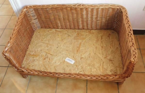rieten hondenmand - zelfgemaakt bed - 88 x 55 x 41 -, Dieren en Toebehoren, Ophalen, Gebruikt, Overige