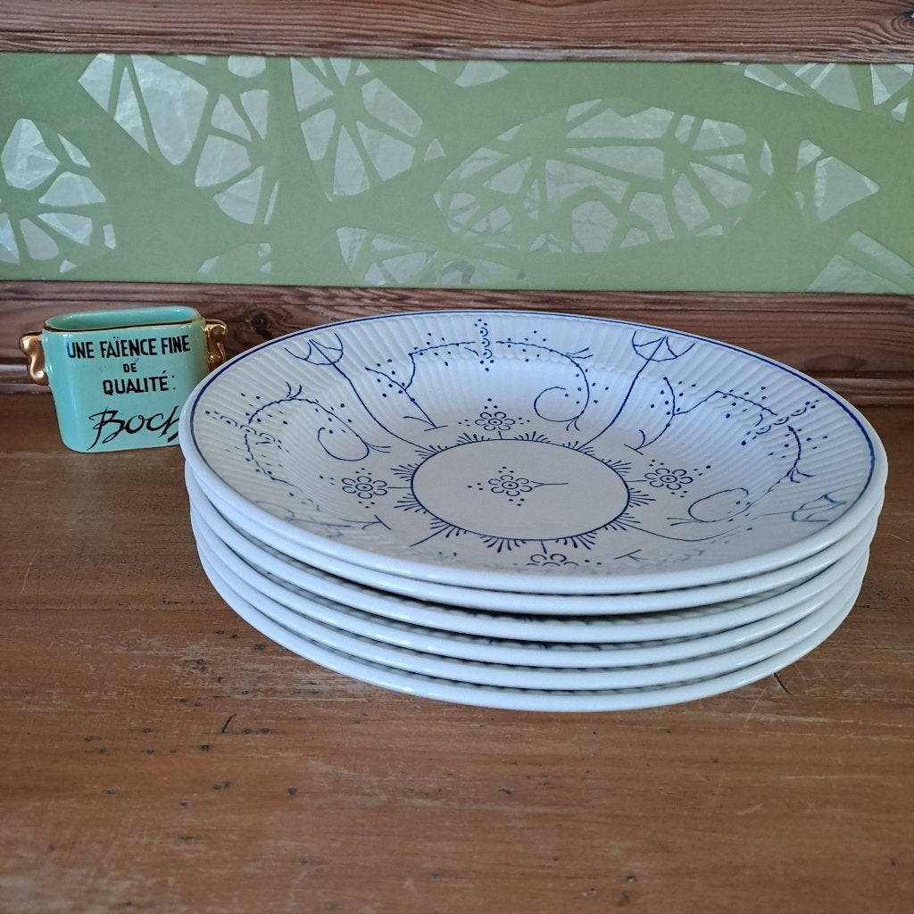 6 Assiettes creuses Boch Copenhague, Enlèvement ou Envoi