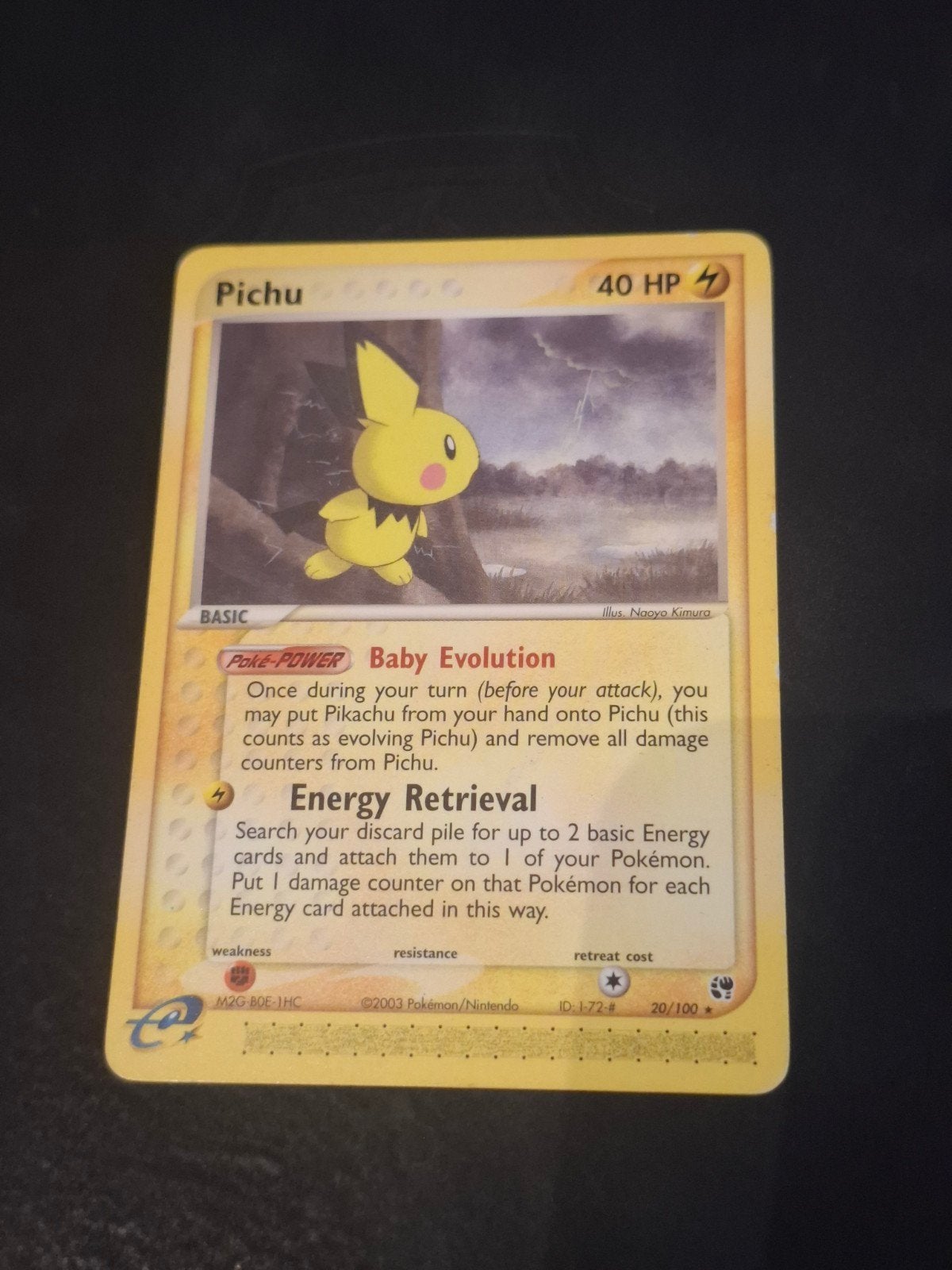 Pokémon Pichu 20/100 EX Sandstorm (2003) - Un jeu rare sans, Enlèvement ou Envoi