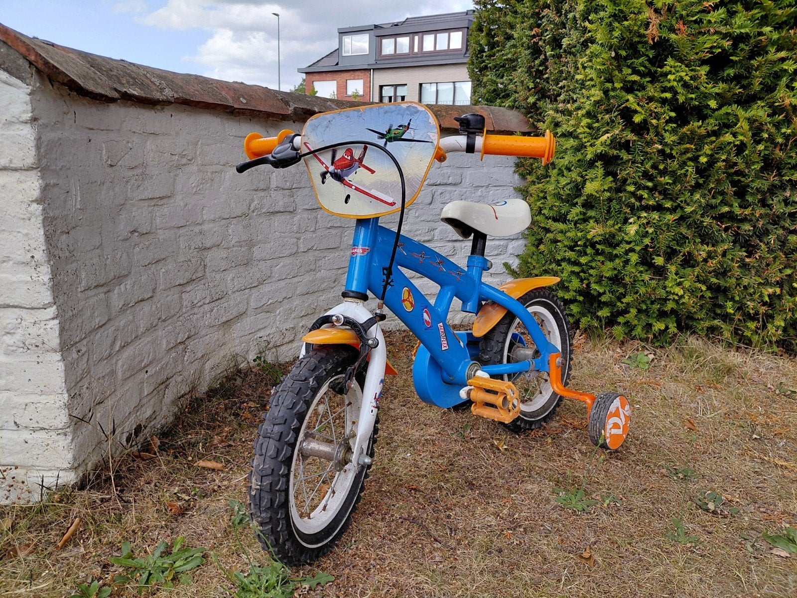 Kinderfiets met steunwieltjes, Fietsen en Brommers, Ophalen, Gebruikt